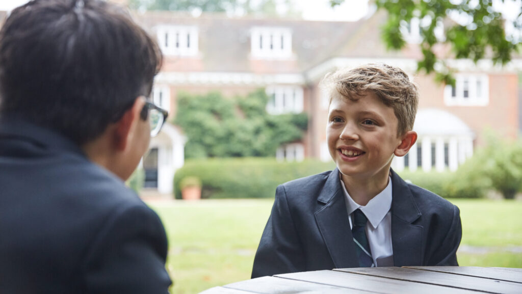 students having a chat