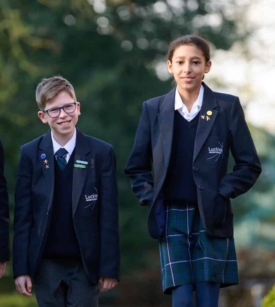 pupils happily walking together